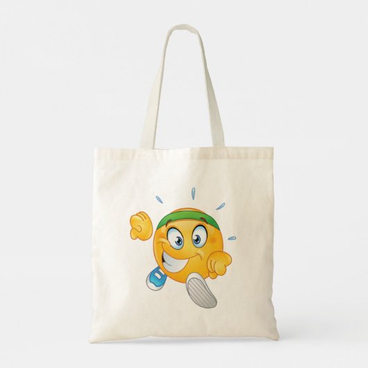 Happy Running Emoji Tote Bag (Achterkant)