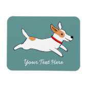 Happy Running Jack Russell Terrier - Aangepaste te Magneet (Horizontaal)