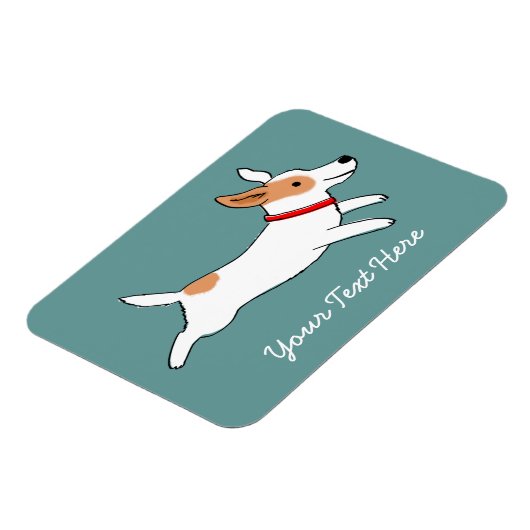 Happy Running Jack Russell Terrier - Aangepaste te Magneet (Linkerzijde)