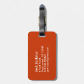 Happy Running Jack Russell Terrier - Schattigee ho Bagagelabel (Achterkant verticaal)