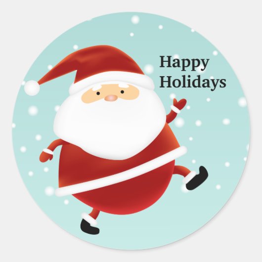 Happy Running Santa Stickers (Voorkant)