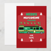 Happy RV Motorhom Xmas Bedankkaart (Voorkant / Achterkant)