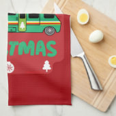 Happy RV Motorhom Xmas Theedoek (Quarter Fold)