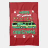 Happy RV Motorhom Xmas Theedoek (Verticaal)