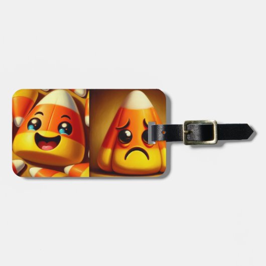 Happy Sad Candy Corn Bagagelabel (Voorkant horizontaal)
