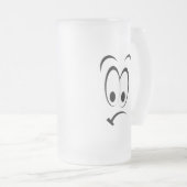 HAPPY SAD CARTOON FACE MATGLAS BIERPUL (Voorkant rechts)