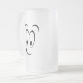 HAPPY SAD CARTOON FACE MATGLAS BIERPUL (Voorkant links)