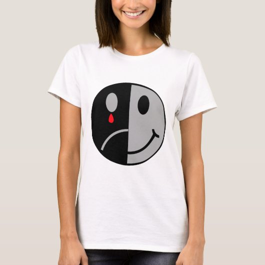 Happy & Sad Face T-shirt (Voorkant)