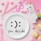 Happy Sad je besluit Papieren Bordje (Feest)