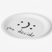 Happy Sad je besluit Papieren Bordje (Gekanteld)