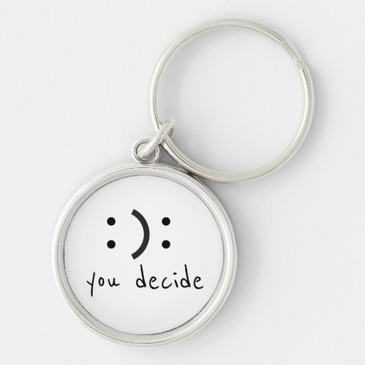 Happy Sad je besluit Sleutelhanger (Voorkant)