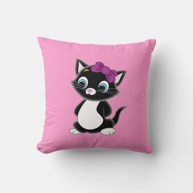 Happy Sad Kitten Pillow Kussen (Voorkant)