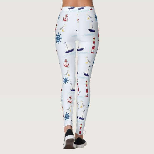 Happy Sailing Nautical Leggings (Achterkant)