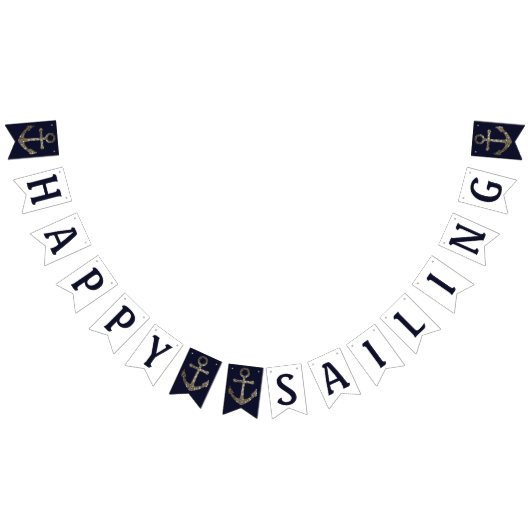 Happy Sailing Nautical Retirement Banner (Alle)