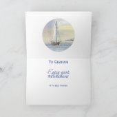 Happy Sailing Retirement Boat Zee Waterverf Kaart (Binnen)