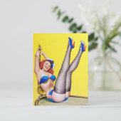 Happy Sailor Pin Up Briefkaart (Staand voorkant)