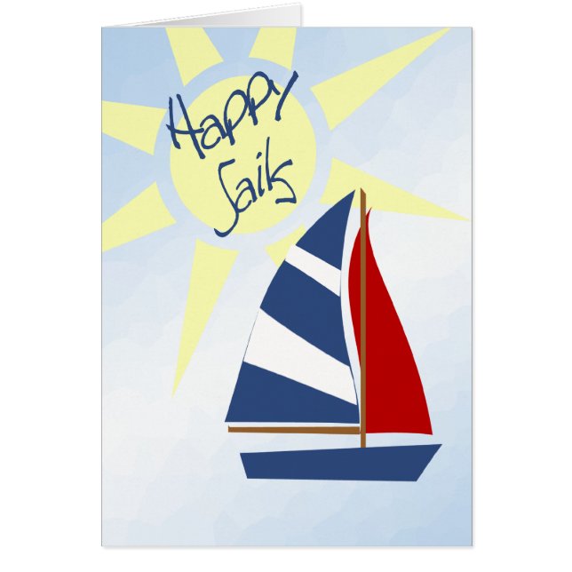 Happy Sails Fair Winds en volgende Zeeen kaarten (Voorkant)