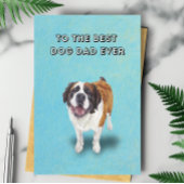 Happy Saint Bernard Beste vader ooit Vaderdag Kaart