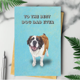 Happy Saint Bernard Beste vader ooit Vaderdag Kaart