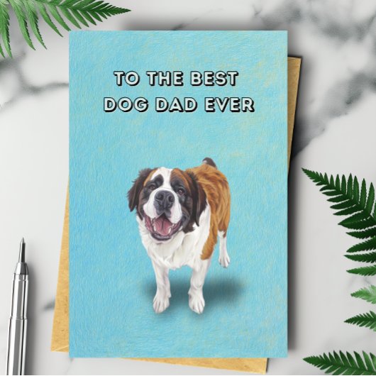 Happy Saint Bernard Beste vader ooit Vaderdag Kaart