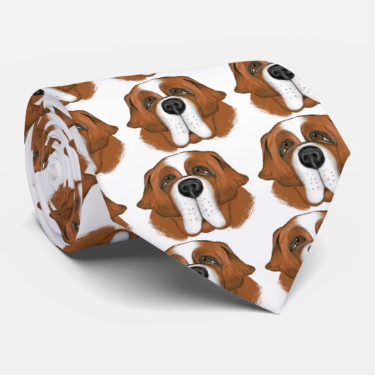 Happy Saint Bernard Stropdas (Opgerold)