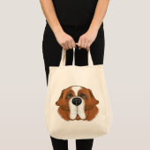 Happy Saint Bernard Tote Bag (Voorkant (product))