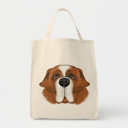 Happy Saint Bernard Tote Bag (Voorkant)