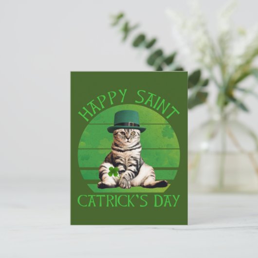 Happy Saint Catrick's Day Briefkaart (Staand voorkant)