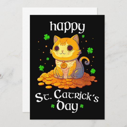Happy Saint Catricks Day St Patricks Irish Leprech Kaart (Voorkant / Achterkant)