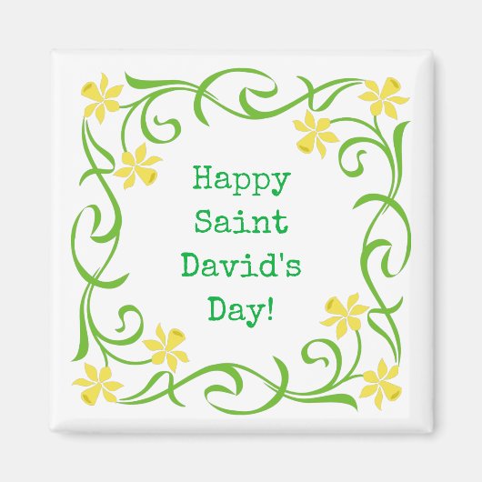 Happy Saint David's Day Magneet (Voorkant)