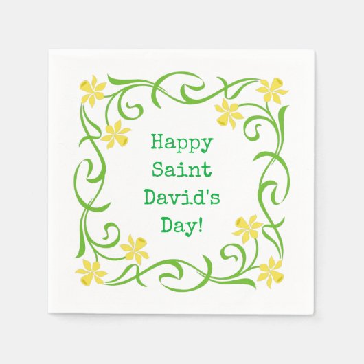 Happy Saint David's Day Servet (Voorkant)