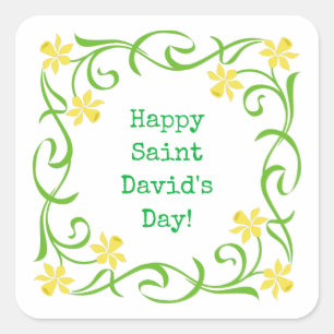 Happy Saint David's Day Vierkante Sticker