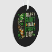 Happy Saint Hat Trick Ice Hockey Player Ornament (voorkant)