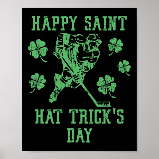 Happy Saint Hat Tricks Day Funny St Patrick's Day Poster (Voorkant)