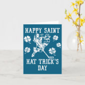 Happy Saint Hat Trick's Day St Patricks Day Funny Kaart (Gele Bloem)
