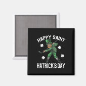 Happy Saint Hatricks Day St Patrick's Day Hockey L Magneet (Voorkant / Achterkant)