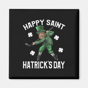 Happy Saint Hatricks Day St Patrick's Day Hockey L Magneet