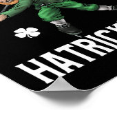 Happy Saint Hatricks Day St Patrick's Day Hockey L Poster (Hoek)