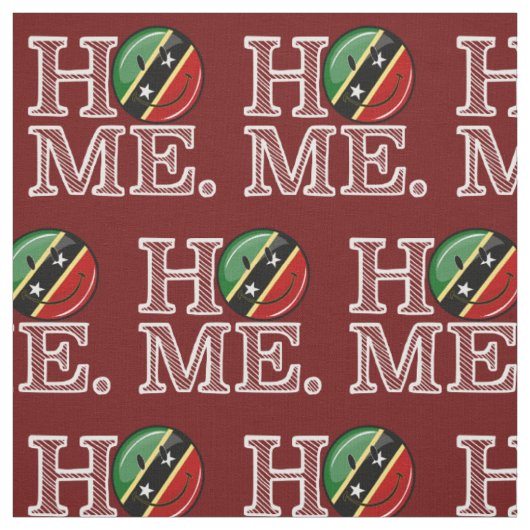 Happy Saint Kitts Flag House Warmer Stof (Swatch)