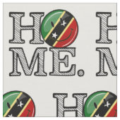 Happy Saint Kitts Flag House Warmer Stof (Close Up)