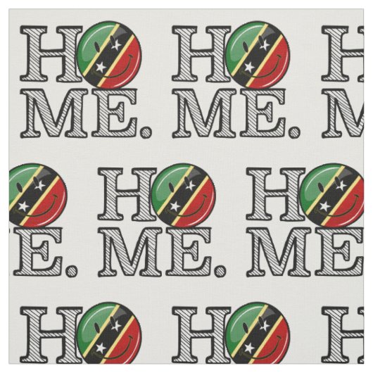 Happy Saint Kitts Flag House Warmer Stof (Swatch)
