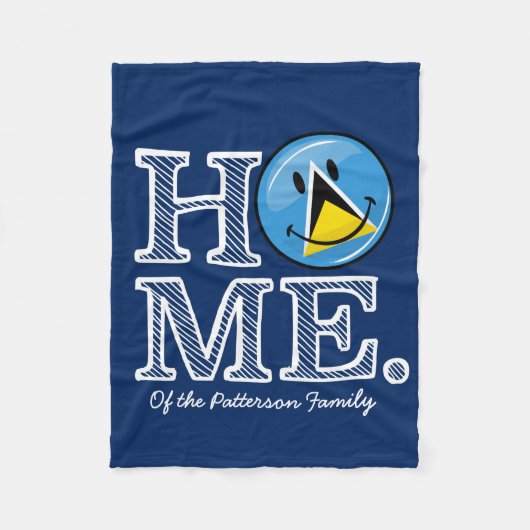 Happy Saint Lucian Flag House Warmer Fleece Deken (Voorkant)