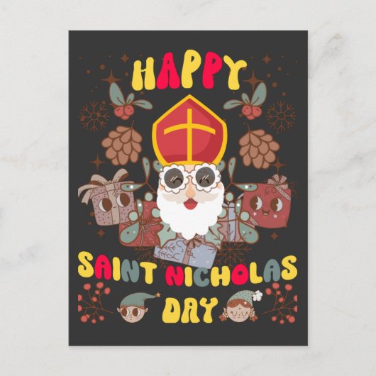 Happy Saint Nicholas Day Briefkaart (Voorkant)