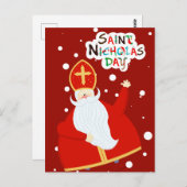 Happy Saint Nicholas Day Briefkaart (Voorkant / Achterkant)