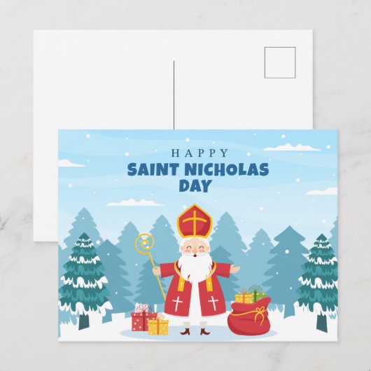 Happy Saint Nicholas Day Gifts Feestdagenkaart (Voorkant / Achterkant)