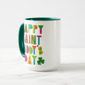 Happy Saint Paddy's Day Bright Modern Lettering Mok (Voorkant links)