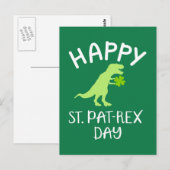 Happy Saint Pat Rex Day St. Patrick's day Briefkaart (Voorkant / Achterkant)