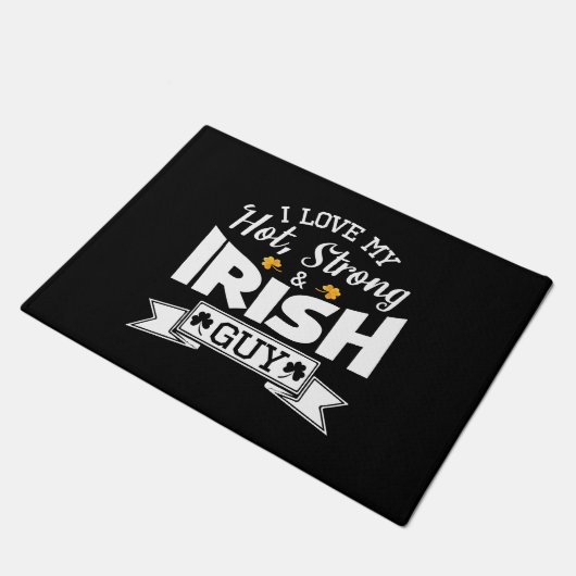 Happy Saint Patrick Day Ik hou van mijn hete en st Deurmat (Schuin)