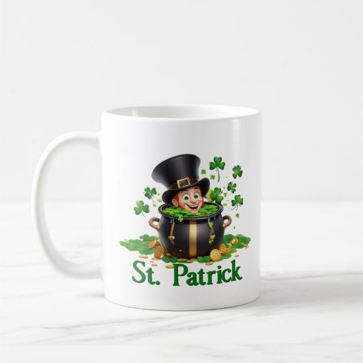 Happy Saint Patrick Day Koffiemok (Links)