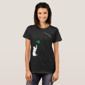 Happy Saint Patrick s Day Shamrock Cat Shamrock Ki T-shirt (Voorkant volledig)
